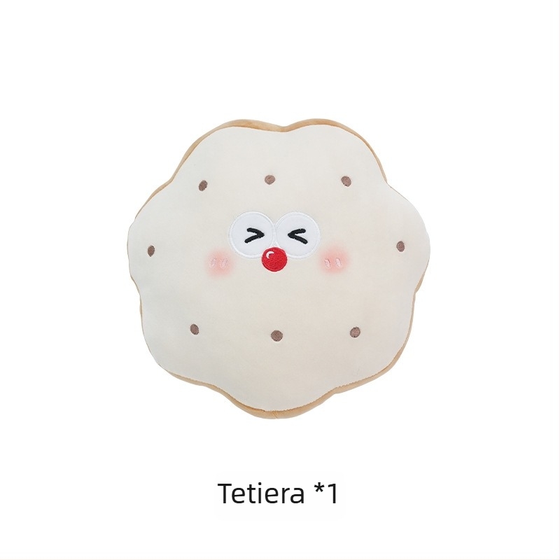 Feather cen Pernă de cap pentru mașină din pluș, model Toast Biscuits, umplutură PP bumbac