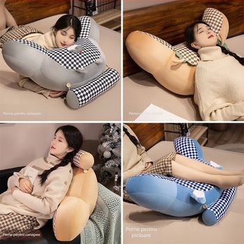 Perna de susținere a lombarului First xu — husă pluș, umplutură PP, țesătură brodată, stil modern minimalist