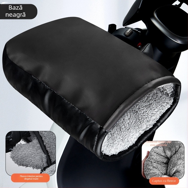 Mănuși pentru motocicletă electrică, căptușeală din bumbac dens, protecție împotriva vântului, căldură de iarnă, unisex