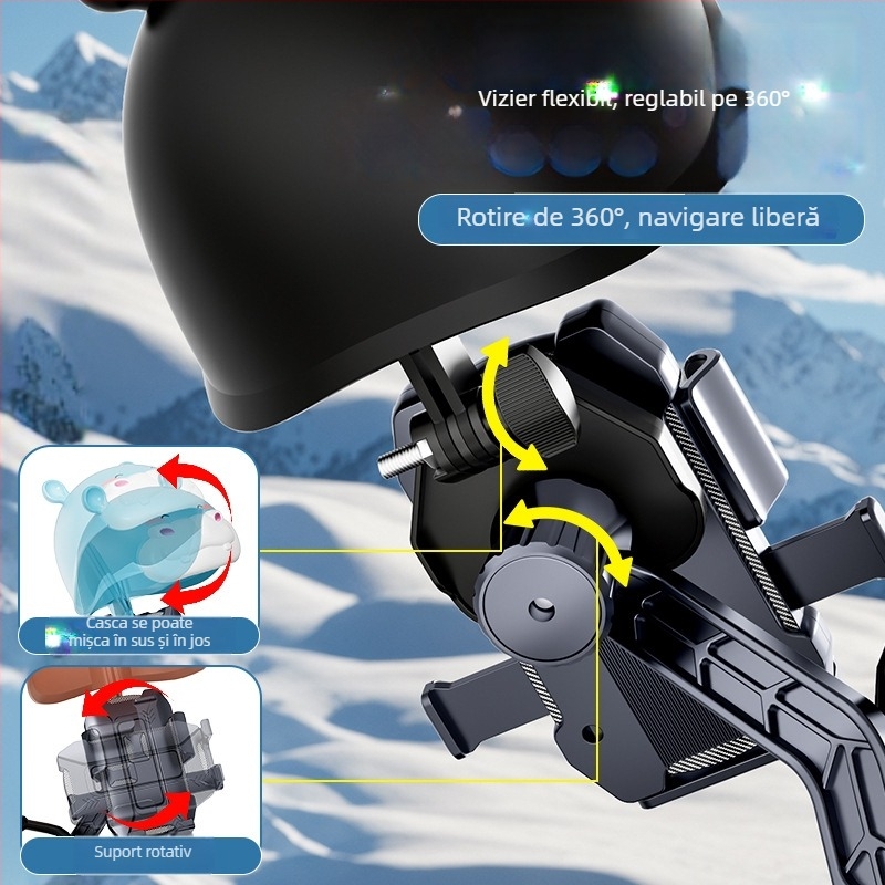 Suport pentru telefon pentru motociclete și biciclete – metal, design minimalist, suport de navigație fix