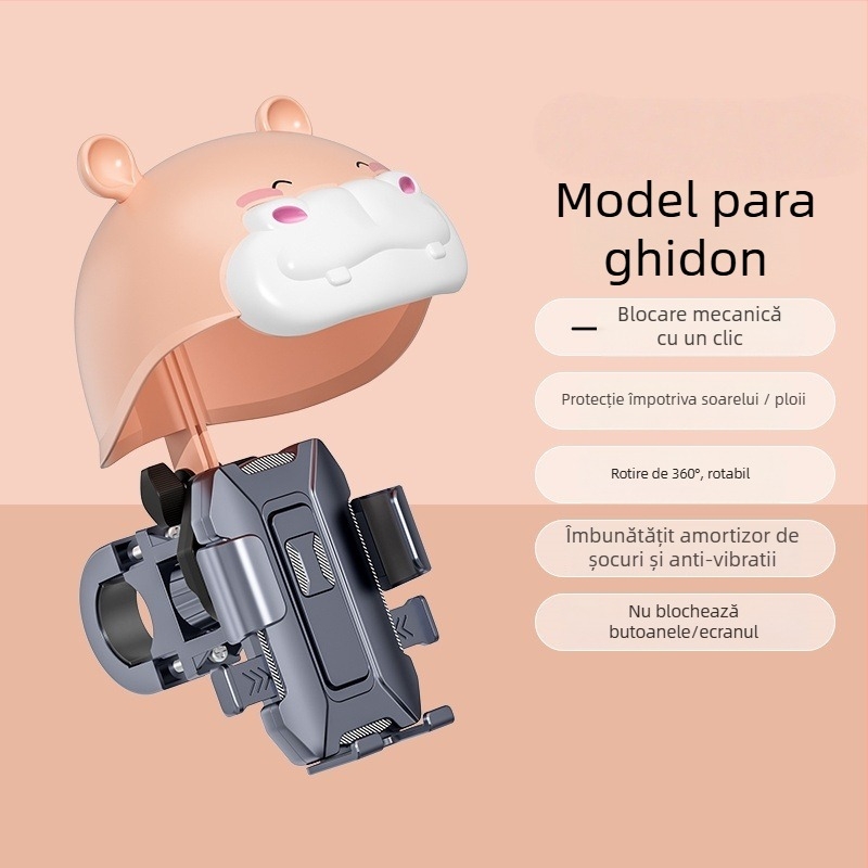 Suport pentru telefon pentru motociclete și biciclete – metal, design minimalist, suport de navigație fix