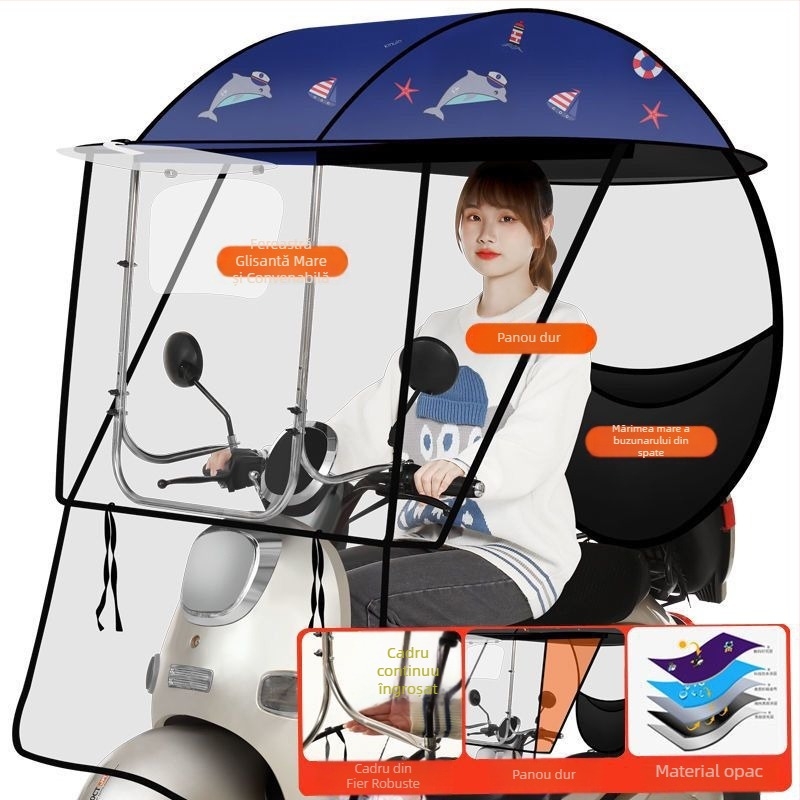 Respect umbrelă solară pentru vehicule electrice – deschidere manuală, pentru adulți, 1,2 kg