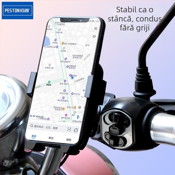Suport pentru telefon pentru biciclete electrice și motociclete – suport din plastic, personalizabil, marcă PESTON/Baitong