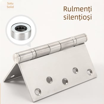 Sotegu Balama din oțel inoxidabil pentru uși din lemn pliabile, Finisaj periat, Stil modern simplu