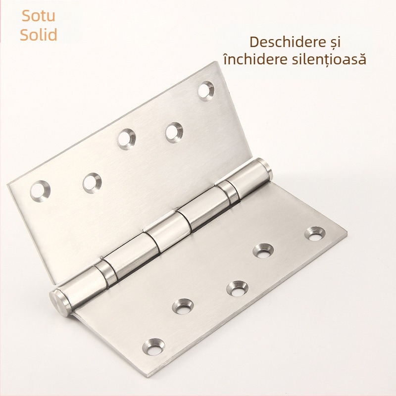 Sotegu Balama din oțel inoxidabil pentru uși din lemn pliabile, Finisaj periat, Stil modern simplu