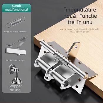 Închidător de ușă multifuncțional cu balama invizibilă – poziționare la 90 de grade, model Jcthhy, brand Neck Strength