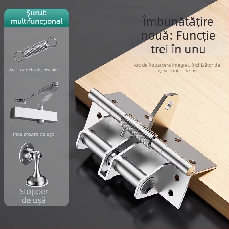 Închidător de ușă multifuncțional cu balama invizibilă – poziționare la 90 de grade, model Jcthhy, brand Neck Strength