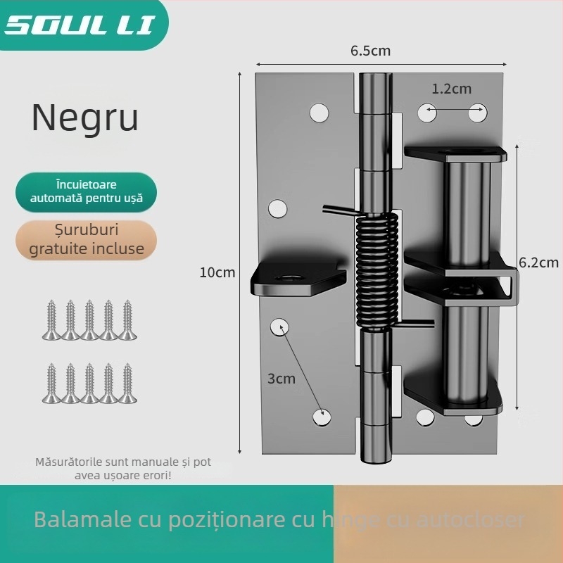 Închidător de ușă multifuncțional cu balama invizibilă – poziționare la 90 de grade, model Jcthhy, brand Neck Strength