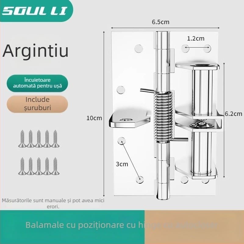 Închidător de ușă multifuncțional cu balama invizibilă – poziționare la 90 de grade, model Jcthhy, brand Neck Strength