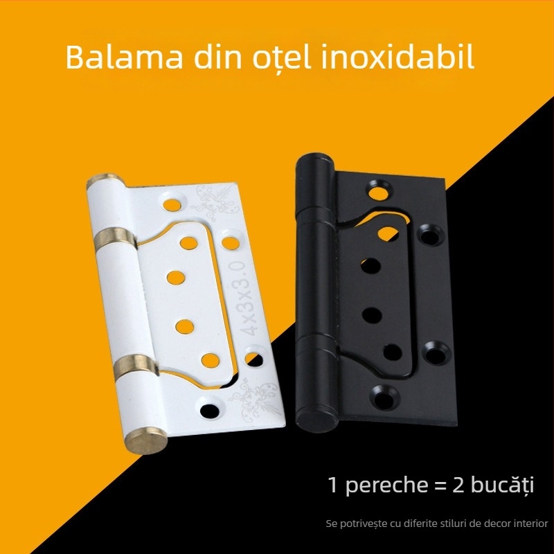 Balama de ușă din oțel inoxidabil, stil modern minimalist (Modelul 430; Material: Oțel inoxidabil; Finisaj suprafață: vopsire)