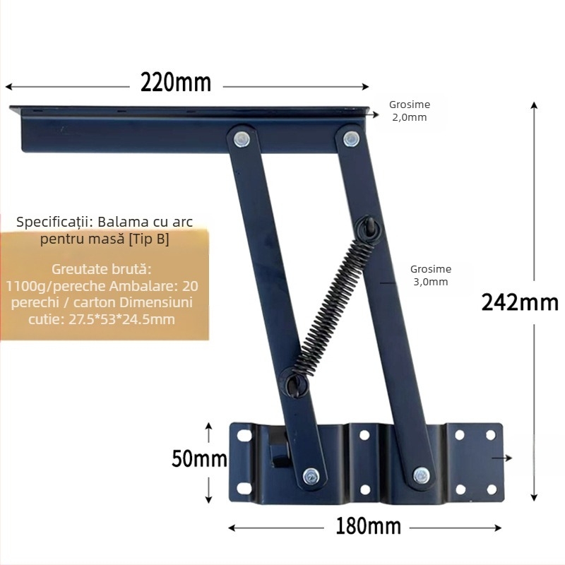 Balama pentru masă de cafea – Fier, Ștanțare și Pulverizare, Reglabilă, Stil Modern Minimalist