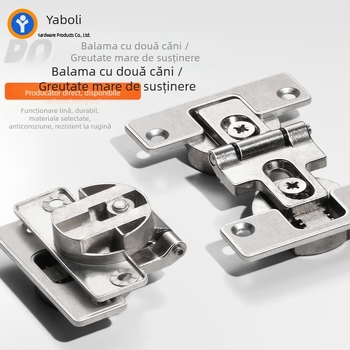 Șarnier pentru uși pliabile din aliaj de zinc, deschidere la 180°, pentru dulapuri