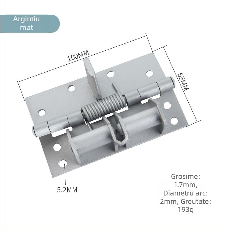 Balama ascunsă autoînchisă cu arc, fontă, placare electroplacată multistrat, Sotegu, poziționare la 90 de grade