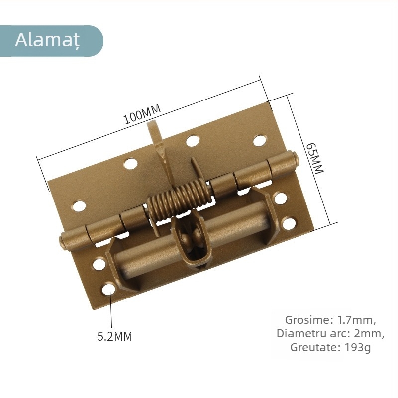 Balama ascunsă autoînchisă cu arc, fontă, placare electroplacată multistrat, Sotegu, poziționare la 90 de grade