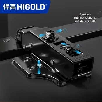 Higold seria G balama pentru ușă cu cadru din aluminiu, amortizor, funcționare silențioasă, oțel laminat la rece