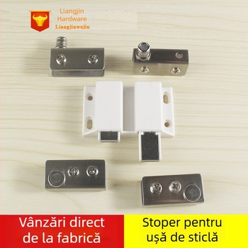 Jingpai Stopper pentru ușa de vitrină din sticlă – oțel inoxidabil sau oțel laminat la rece, prelucrare prin trasare pe fir și electroplating, stil modern minimalist, compatibil cu ușile din sticlă ale vitrinei, etichetare privată posibilă