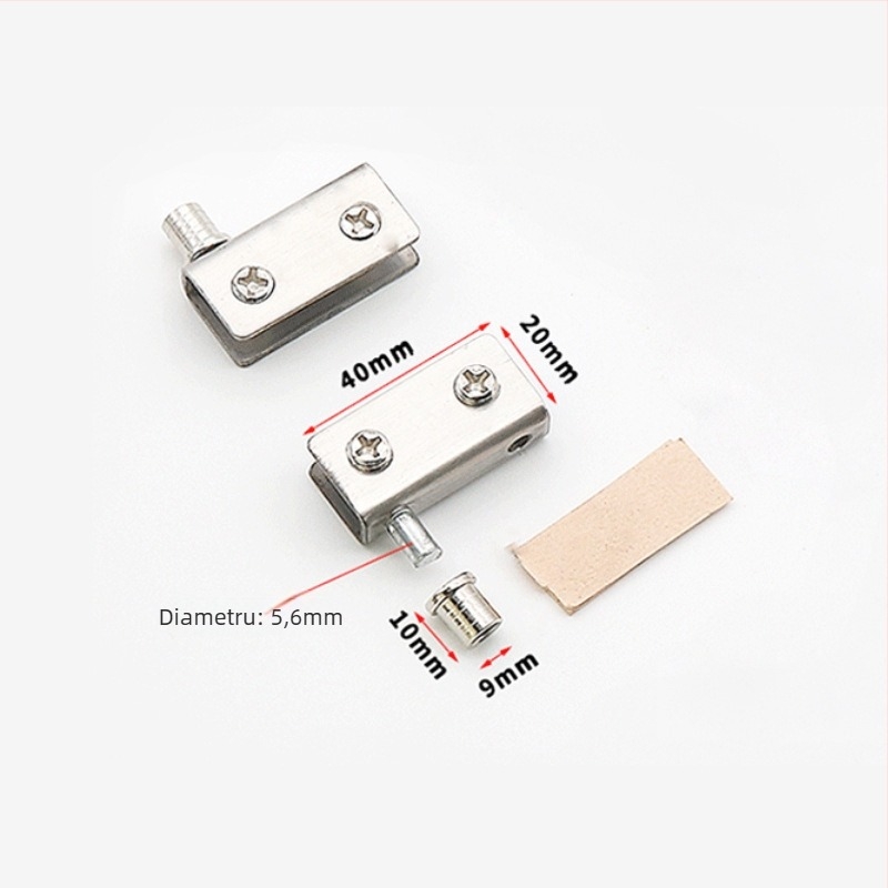 Jingpai Stopper pentru ușa de vitrină din sticlă – oțel inoxidabil sau oțel laminat la rece, prelucrare prin trasare pe fir și electroplating, stil modern minimalist, compatibil cu ușile din sticlă ale vitrinei, etichetare privată posibilă