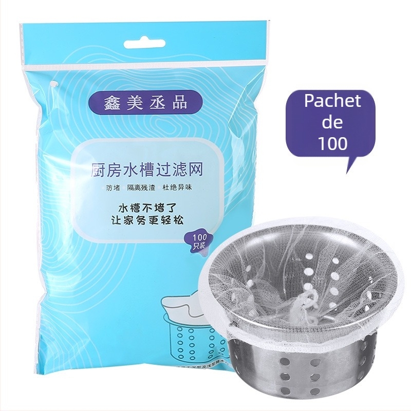 Filtru de chiuvetă pentru canale bucătărie — plasă poliester-spandex, filtrare resturi, anti-blocare