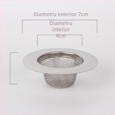 Filtru pentru chiuvetă din oțel inoxidabil – plasă fină pentru bucătărie, anti-obstrucție, colector de păr pentru baie