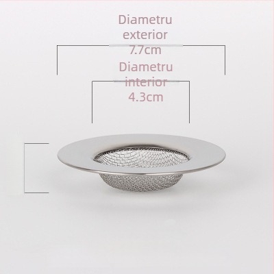 Filtru pentru chiuvetă din oțel inoxidabil – plasă fină pentru bucătărie, anti-obstrucție, colector de păr pentru baie
