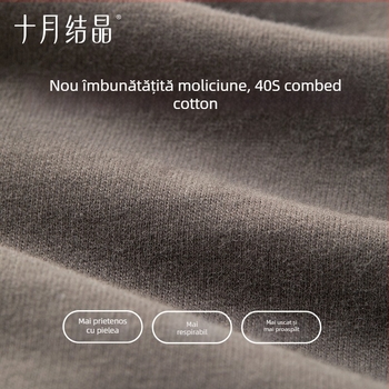 Top maternitate, 95%+ bumbac, guler rotund, maneca scurta, lungime medie 65–80 cm