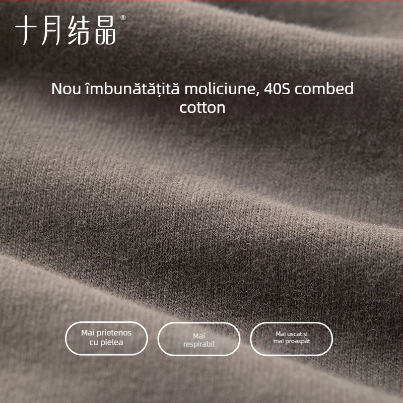 Top maternitate, 95%+ bumbac, guler rotund, maneca scurta, lungime medie 65–80 cm