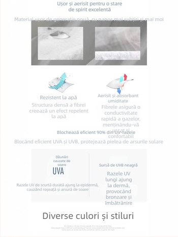 Jachetă cu glugă – subțire, 100% poliester, imprimeu peisaj natural, Protecție UV 50%