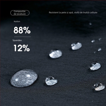 Jachetă impermeabilă pentru bărbați, cu dublu strat, guler înalt, mâneci lungi, țesătură țesută