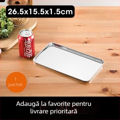 Tavă de abur dreptunghiulară din oțel inoxidabil 304 pentru Dim Sum și rulouri cu orez | bază plată, finisaj electroplatat, siglă imprimată