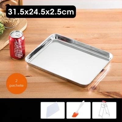 Tavă de abur dreptunghiulară din oțel inoxidabil 304 pentru Dim Sum și rulouri cu orez | bază plată, finisaj electroplatat, siglă imprimată