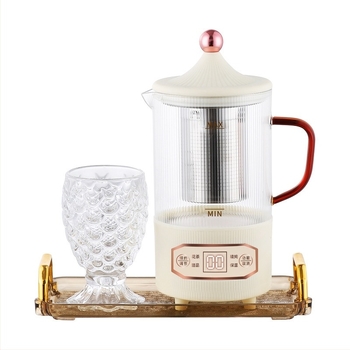 Health Pot oală electrică multifuncțională pentru gătit și ceai, destinat unui birou mic, 800 ml, 300 W, 220 V, Oprire automată, Protecție la supraîncălzire