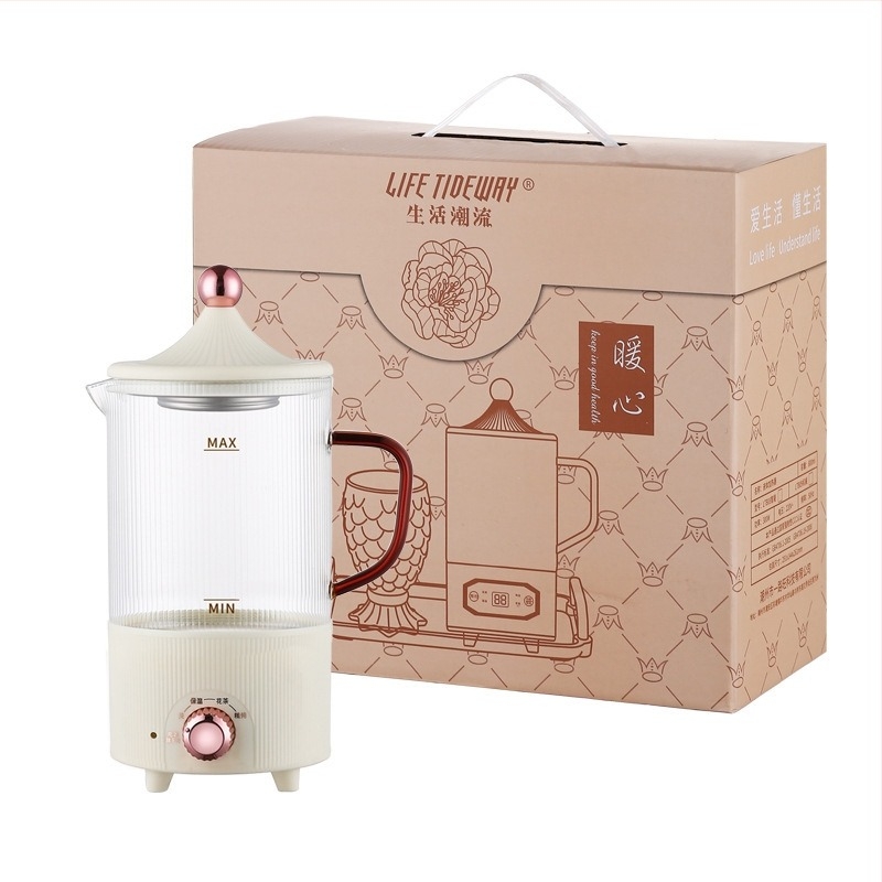 Health Pot oală electrică multifuncțională pentru gătit și ceai, destinat unui birou mic, 800 ml, 300 W, 220 V, Oprire automată, Protecție la supraîncălzire