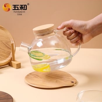 Placă rotundă de masă în stil chinezesc, cu textură lemnoasă, izolație, rezistentă la temperaturi înalte, anti-arzare