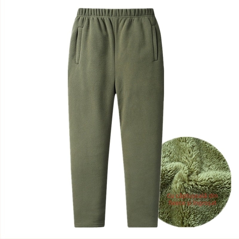 Pantaloni de drumeție cu fleece călduros, stil k865, țesătură din poliester cu căptușeală poliester, fleece compozit, performanță termică, potriviți pentru iarnă, primăvară și toamnă
