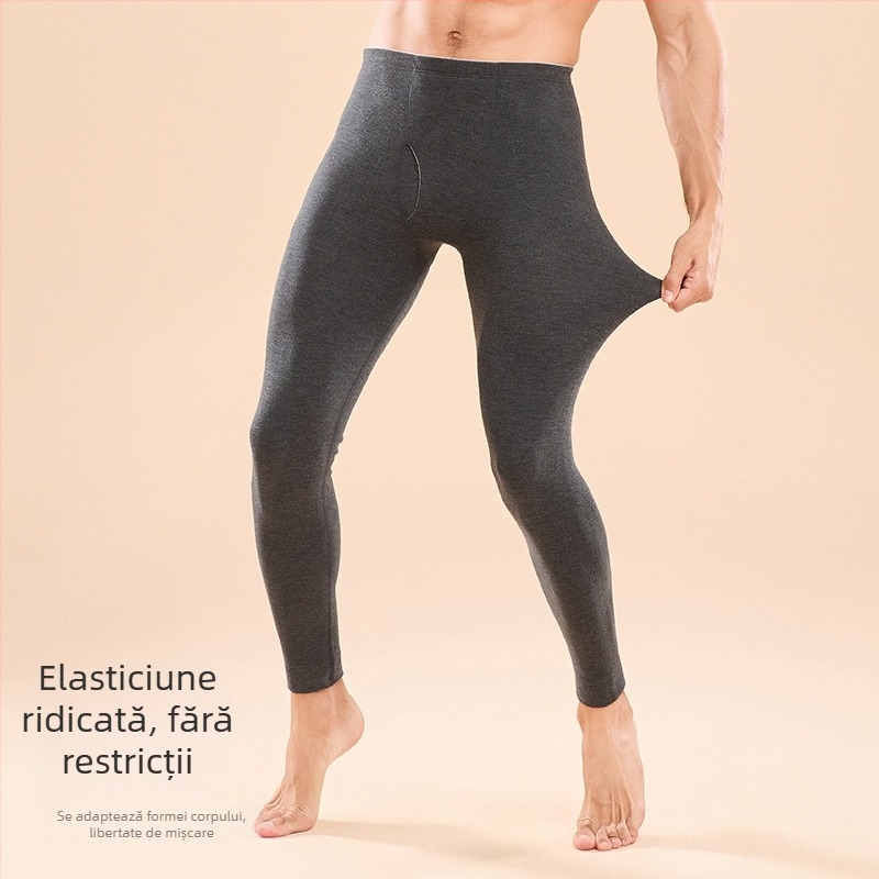 Pantaloni termici pentru bărbați Sky Silkworm Derong țesătură acrilică, dublu strat, grosime extra 301-350 g/m2, căptușeală velur, încălzire