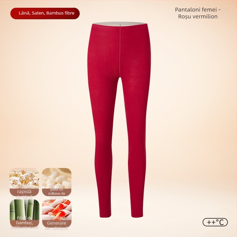 Pantaloni termici pentru bărbați Sky Silkworm Derong țesătură acrilică, dublu strat, grosime extra 301-350 g/m2, căptușeală velur, încălzire