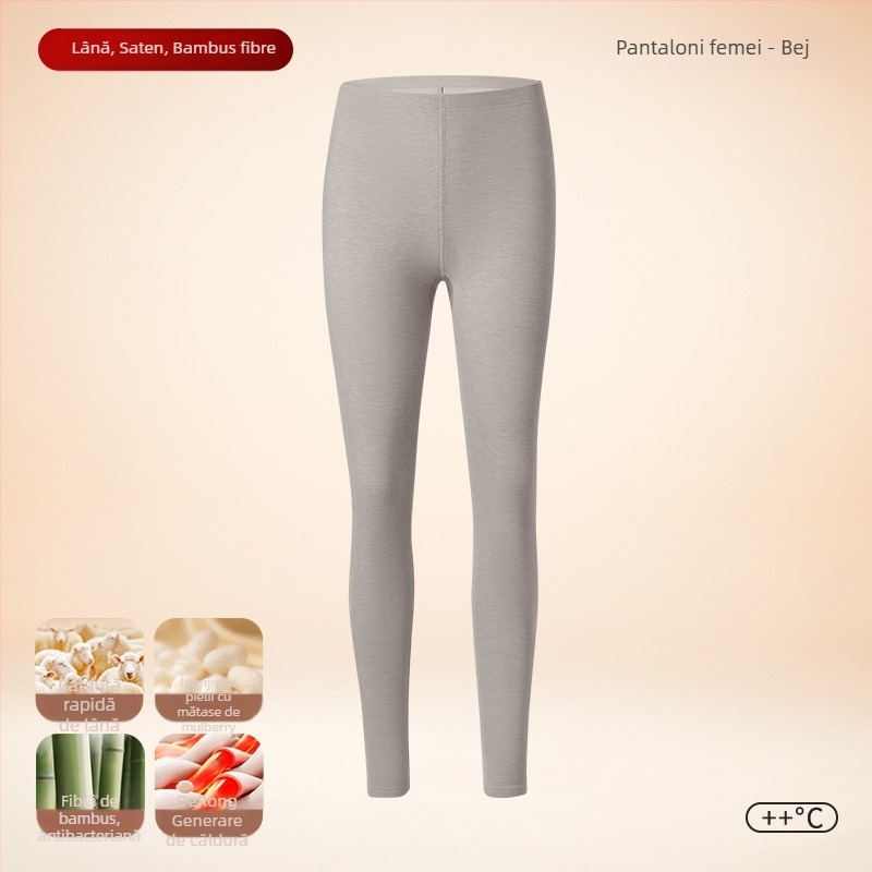 Pantaloni termici pentru bărbați Sky Silkworm Derong țesătură acrilică, dublu strat, grosime extra 301-350 g/m2, căptușeală velur, încălzire