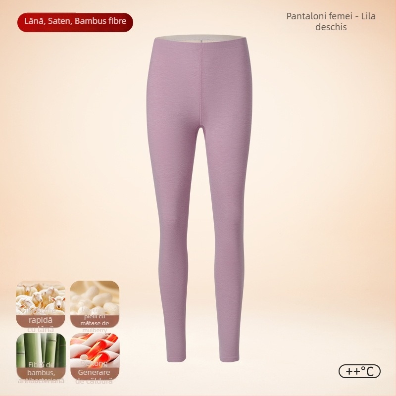 Pantaloni termici pentru bărbați Sky Silkworm Derong țesătură acrilică, dublu strat, grosime extra 301-350 g/m2, căptușeală velur, încălzire