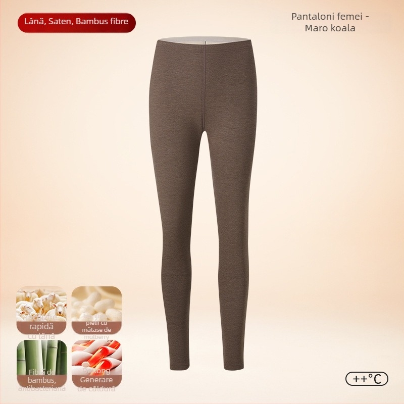 Pantaloni termici pentru bărbați Sky Silkworm Derong țesătură acrilică, dublu strat, grosime extra 301-350 g/m2, căptușeală velur, încălzire