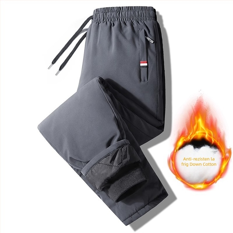 Pantaloni bărbați din poliester, croială strânsă, talie medie, culoare solidă, microelastic