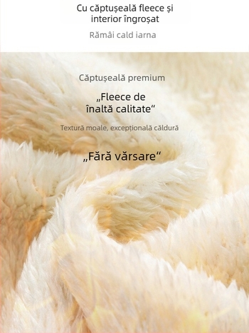 Pantaloni sport pentru bărbați cu căptușeală de fleece, croială lejeră, talie înaltă, șiret închidere, material poliester