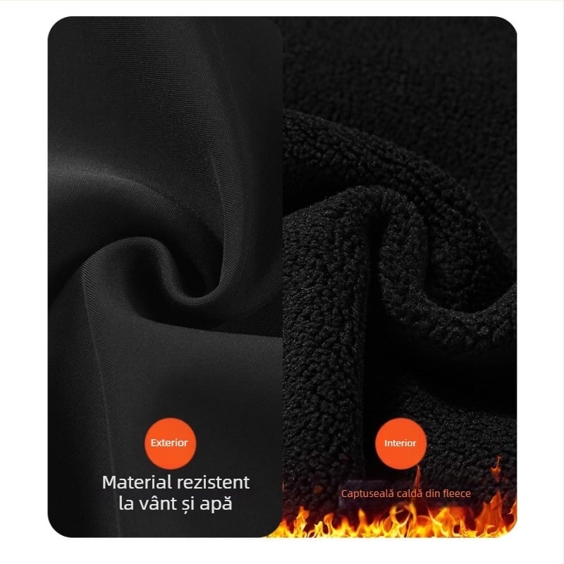 Pantaloni casual pentru bărbați de vârstă mijlocie, croială dreaptă, căptuți cu fleece, iarna 2025.