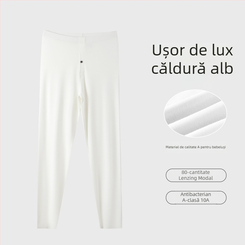 Pantaloni termici pentru bărbați, țesătură Modal, foarte elastici, dintr-un singur strat, țesătură groasă 201–250 g/m², 90–95% Modal