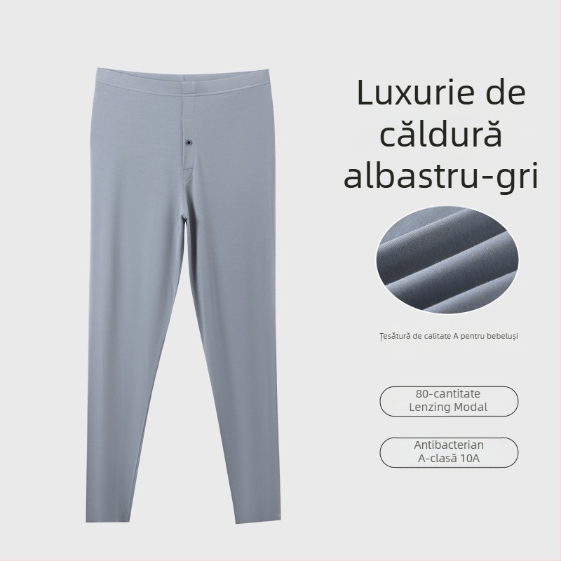 Pantaloni termici pentru bărbați, țesătură Modal, foarte elastici, dintr-un singur strat, țesătură groasă 201–250 g/m², 90–95% Modal