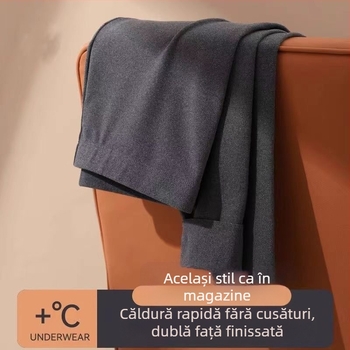Pantaloni termici bărbați De Velvet cu fleece, 100% poliester, grosime 201-250 g/m2, fără cusături