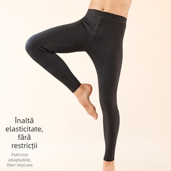 Pantaloni termici unisex cu căptușeală din fleece, strat de bază de iarnă, material poliester, 90–95% poliester, grosime 201–250 g/m2