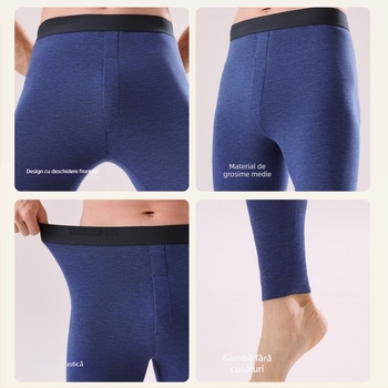 Pantaloni lungi pentru bărbați, calzi, din acrilic 30–50%, grosime Extra Thick 301–350 g/m², culoare uni
