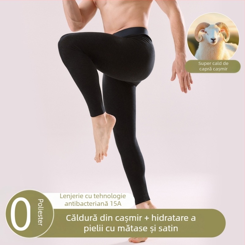 Pantaloni lungi pentru bărbați, calzi, din acrilic 30–50%, grosime Extra Thick 301–350 g/m², culoare uni