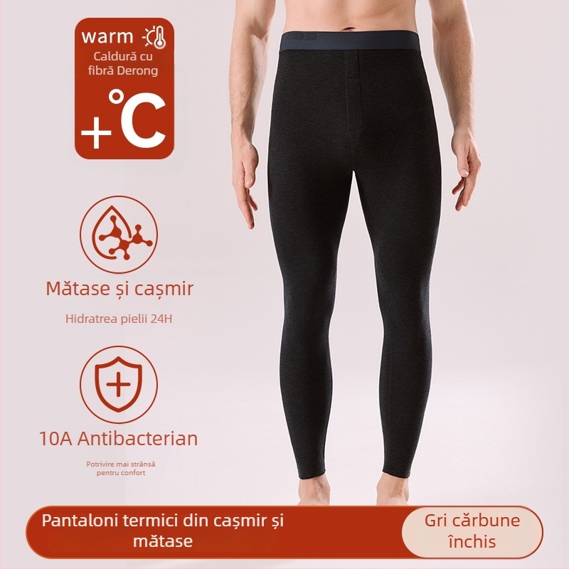 Pantaloni lungi pentru bărbați, calzi, din acrilic 30–50%, grosime Extra Thick 301–350 g/m², culoare uni