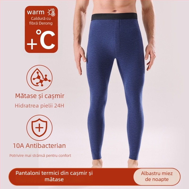 Pantaloni lungi pentru bărbați, calzi, din acrilic 30–50%, grosime Extra Thick 301–350 g/m², culoare uni